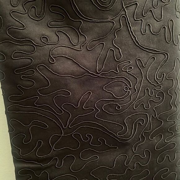 Talbots Collection Women's Black Swirl Textured Wide Leg Dress Pants Size 10 - Picture 4 of 8